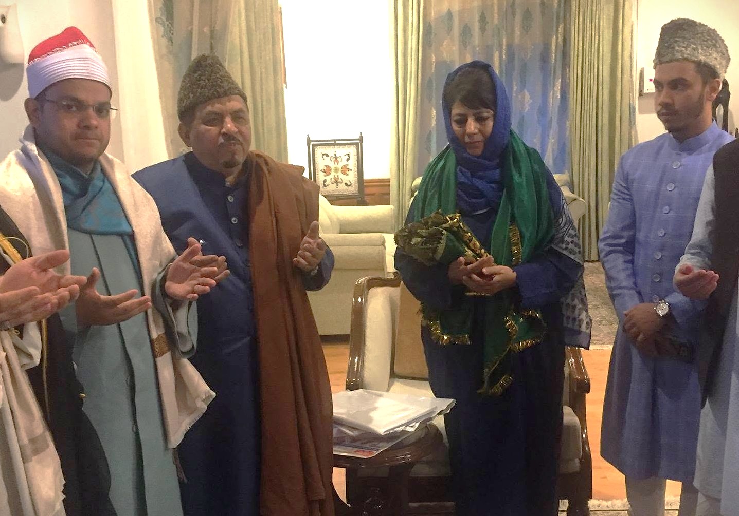 With former Chief Minister of Jammu and Kashmir Mehbooba Mufti