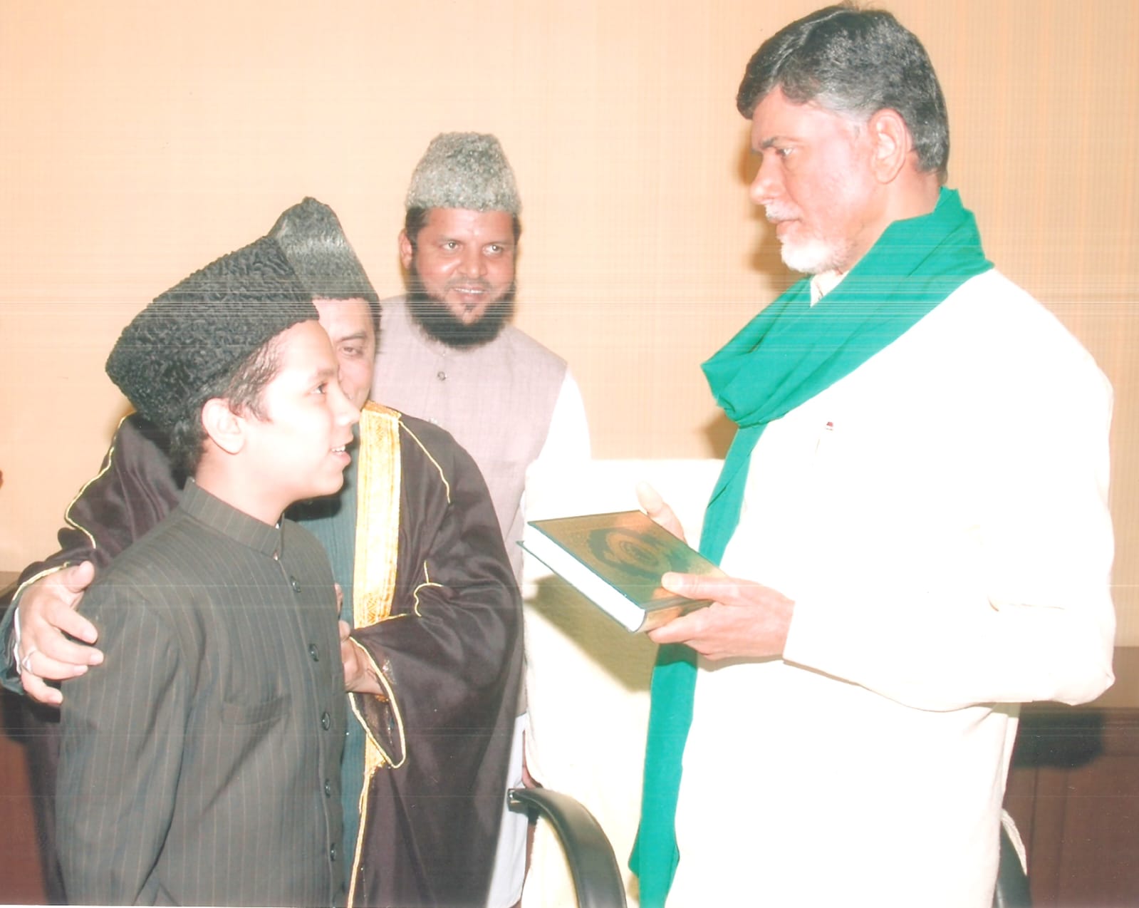 With Chief Minister Chandrababu Naidu and a young Dr. Murtuza Naqshbandi