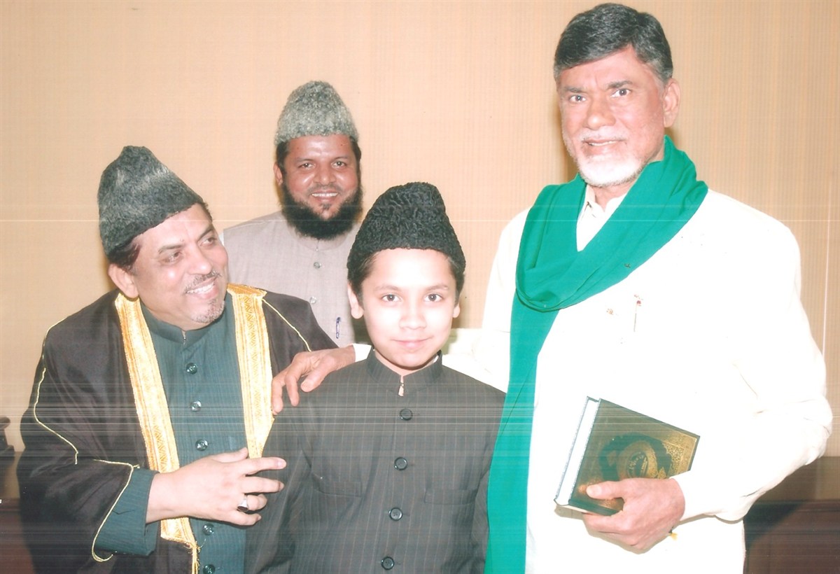 With Chief Minister Chandrababu Naidu, his son and colleagues