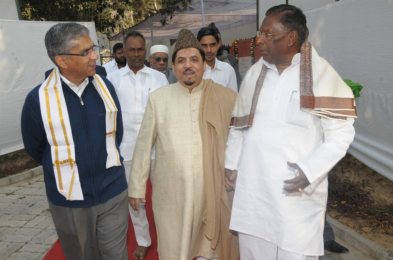 With Velu Narayanasamy, former Chief Minister of Puducherry, and Justice Badar Ahmed