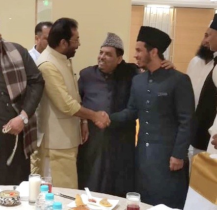 Dr. Syed Murtuza Naqshbandi with Union Minister Mukhtar Abbas Naqvi